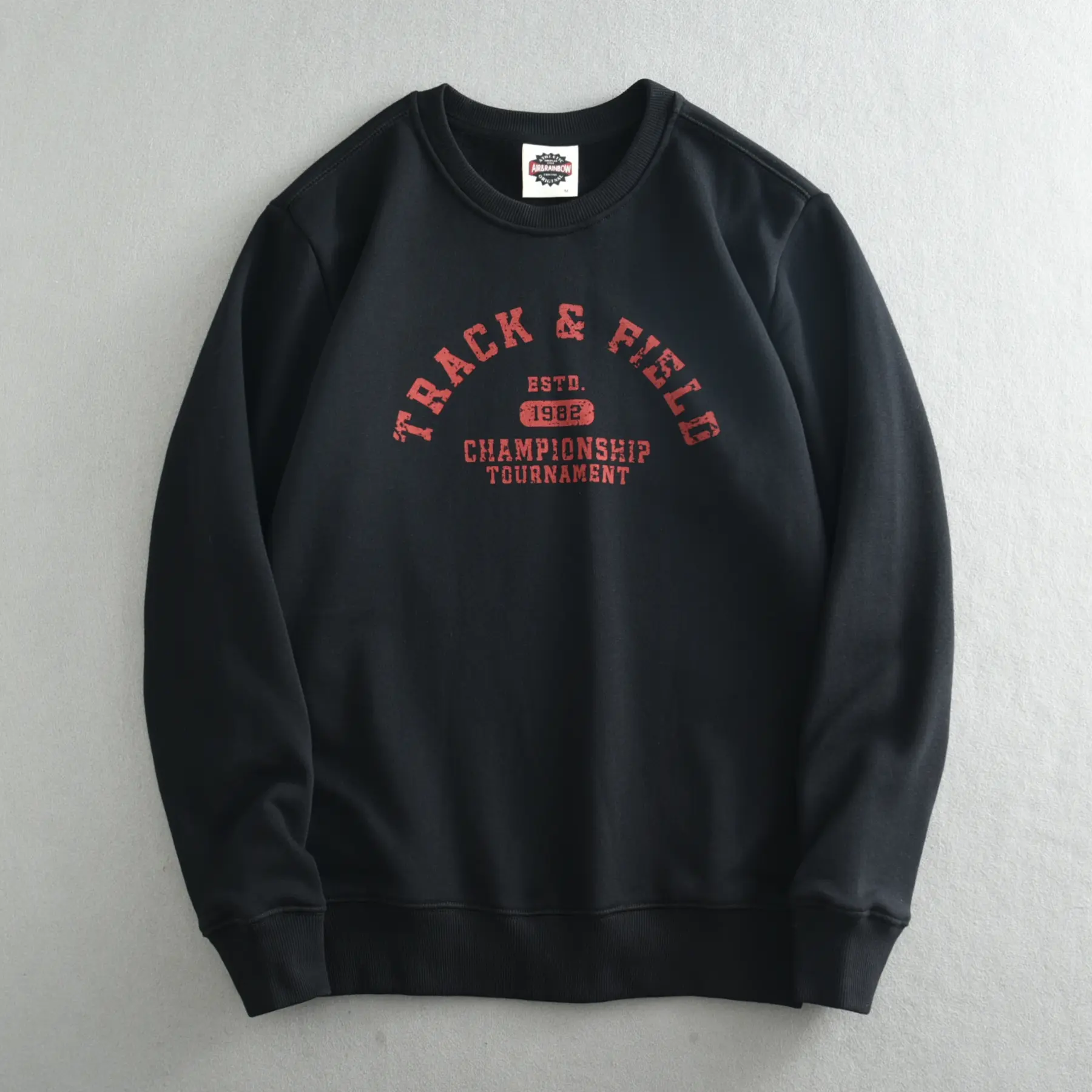 Autumn New American Retro Long Sleeve O-neck Letter Printed Sweatshirts Men's Fashion Washed Old Terry Pullover Casual Sportwear