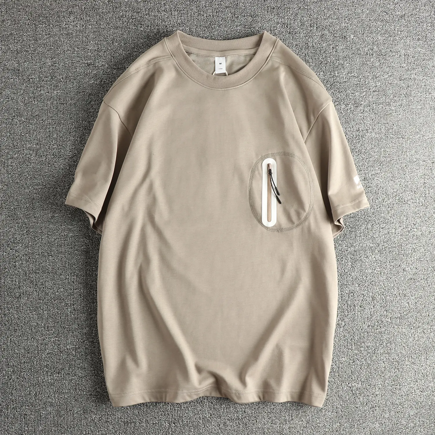 Summer New American Retro Short Sleeve O-neck Quick Drying Solid Color T-shirt Men's Functional Casual Loose Cool Feeling Tops