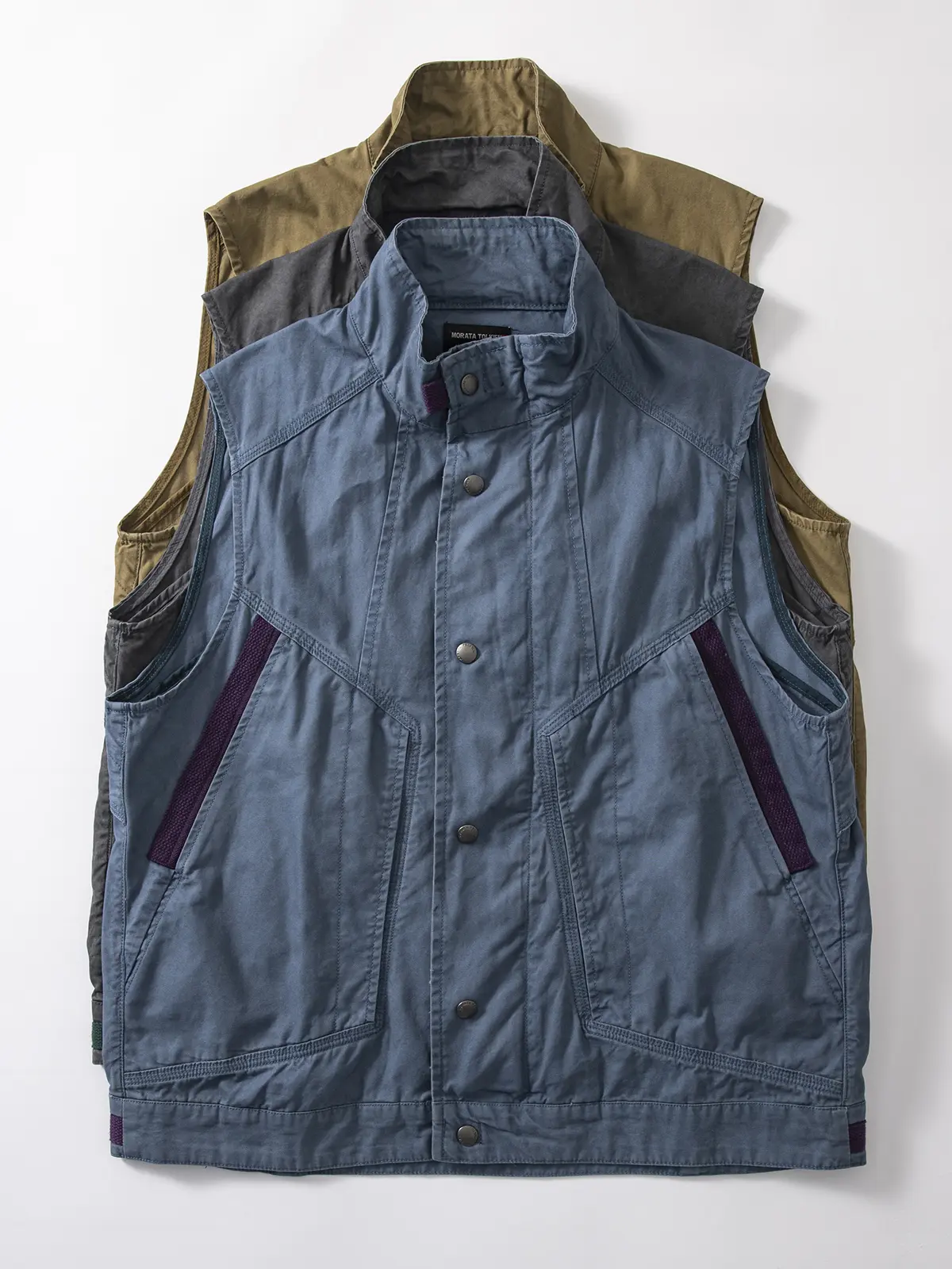 Spring Autumn New American Retro Denim Cargo Vest Men's Amekaji 100% Cotton Washed Multi-pocket Loose Casual Waistcoat Jacket