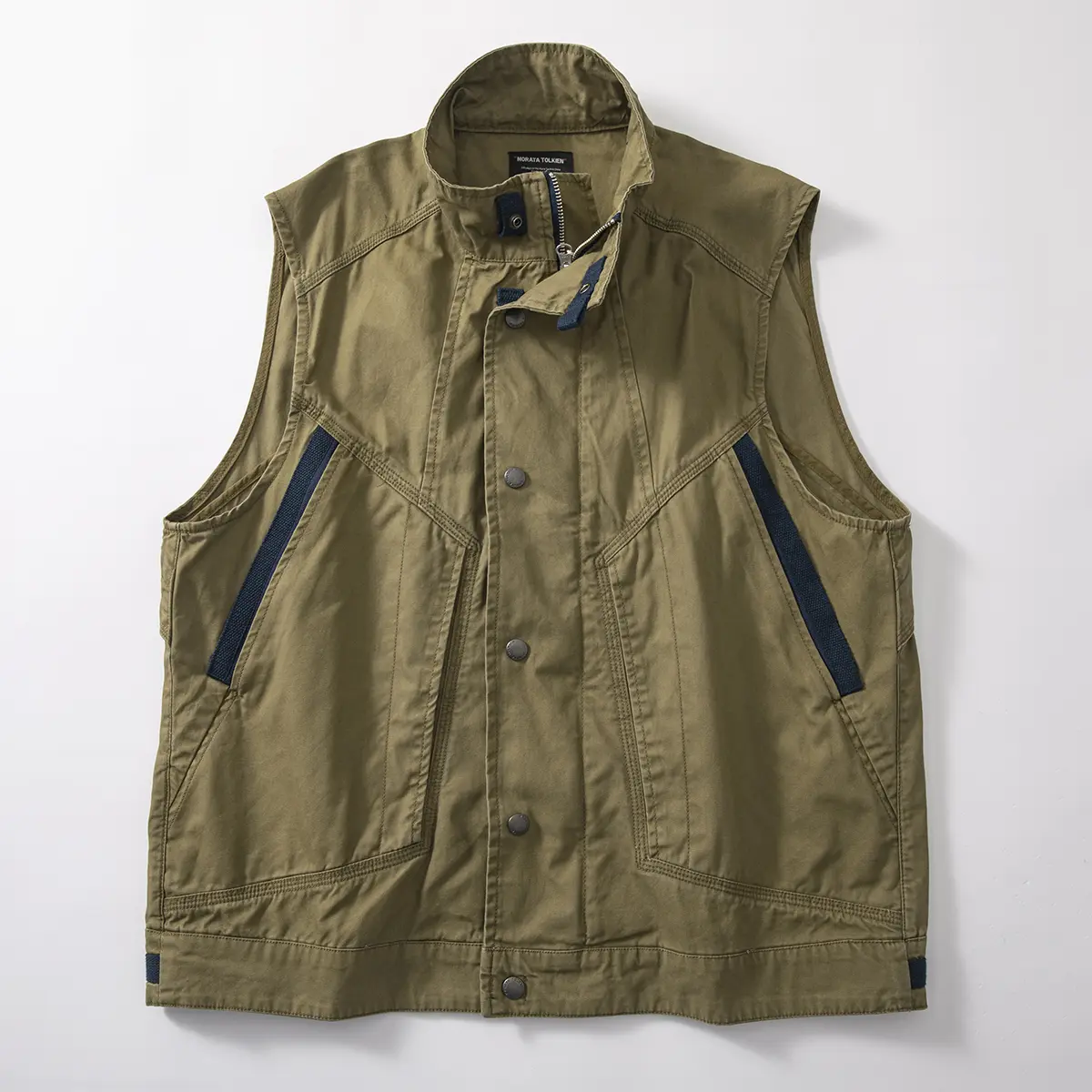 Spring Autumn New American Retro Denim Cargo Vest Men's Amekaji 100% Cotton Washed Multi-pocket Loose Casual Waistcoat Jacket