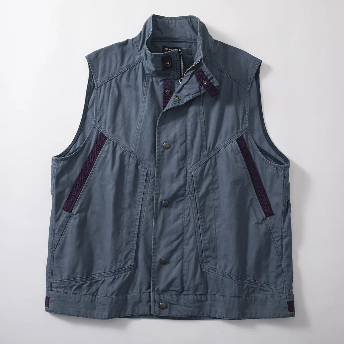 Spring Autumn New American Retro Denim Cargo Vest Men's Amekaji 100% Cotton Washed Multi-pocket Loose Casual Waistcoat Jacket