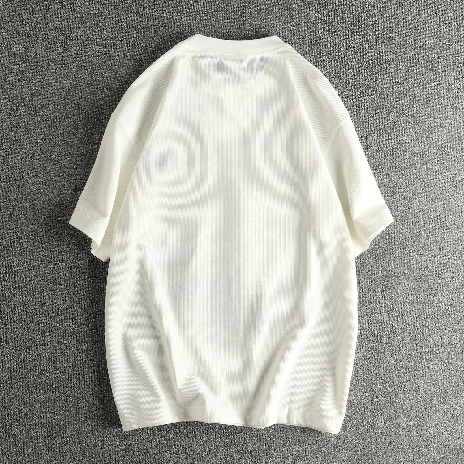 2025 Summer New Japanese Retro Short Sleeve O-neck Waffle Knitted Embroidery T-shirt Men's High Street Pocket Casual Loose Tops
