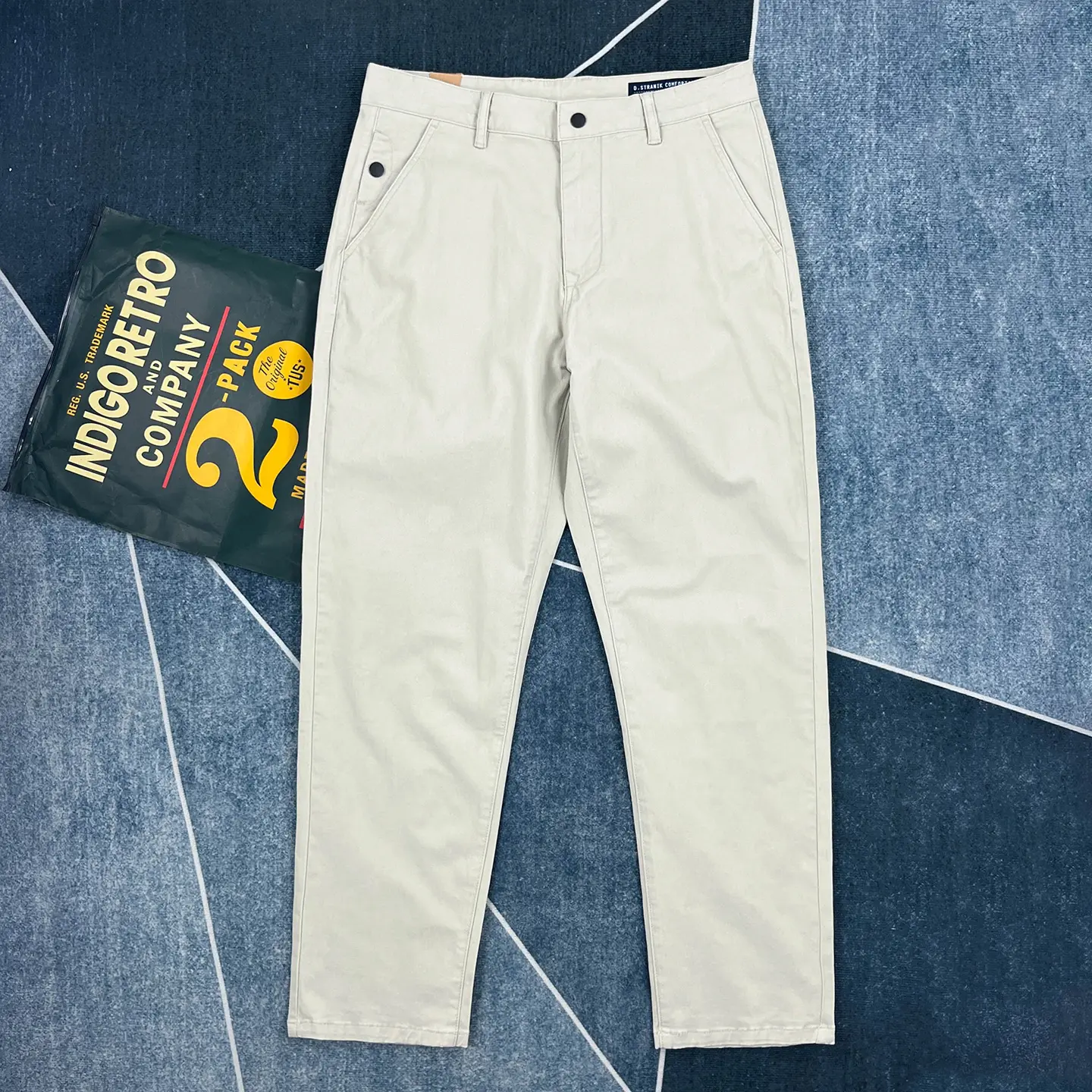 Spring Autumn New Japanese Retro Woven Cargo Pants Men's Simple 98% Cotton Washed Micro Elastic Thick Straight Casual Trousers