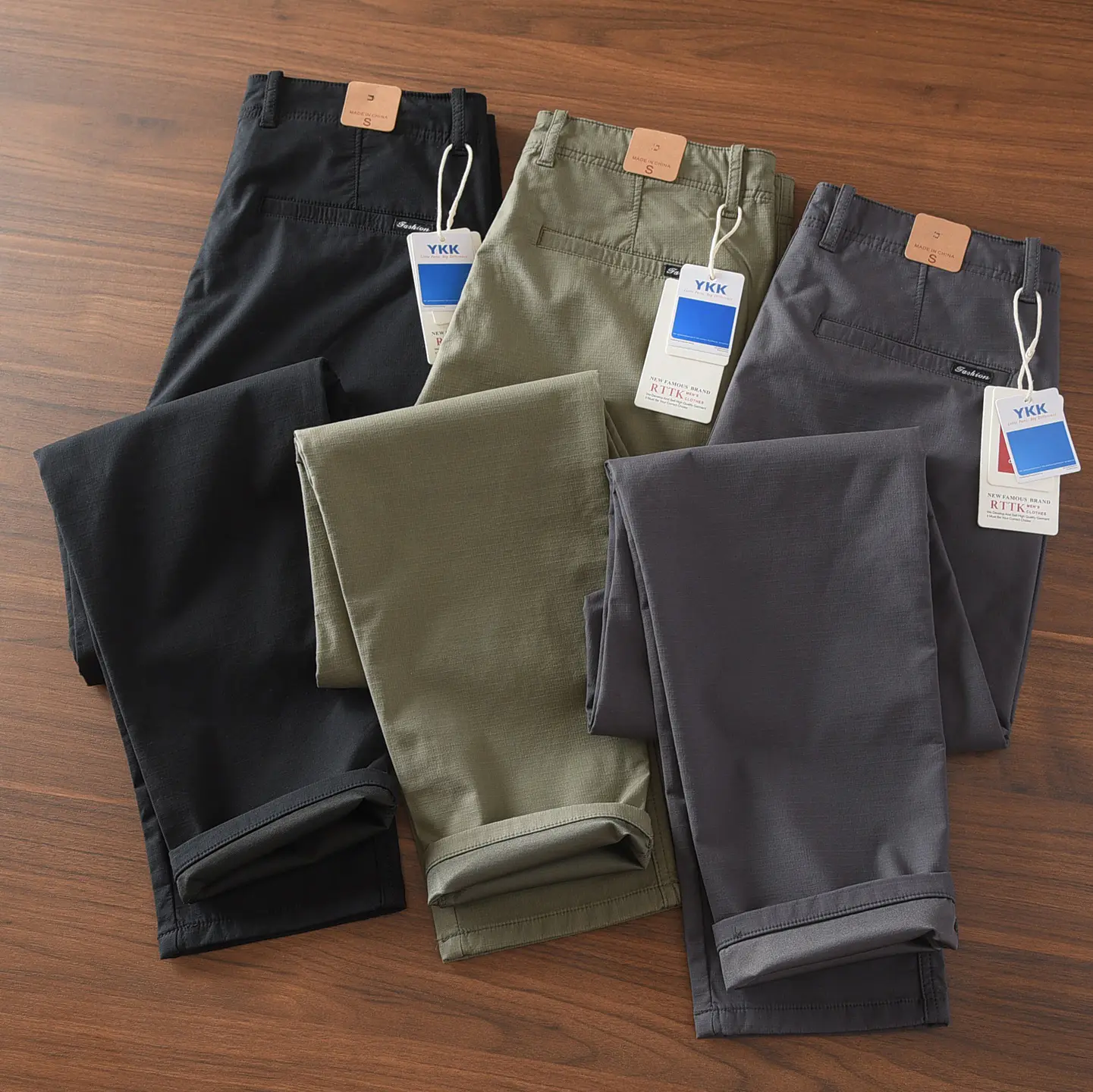Spring Autumn New Japanese Retro Chino Casual Pants Men's Simple 97% Cotton Washed Micro Elastic Thick Slim Straight Trousers