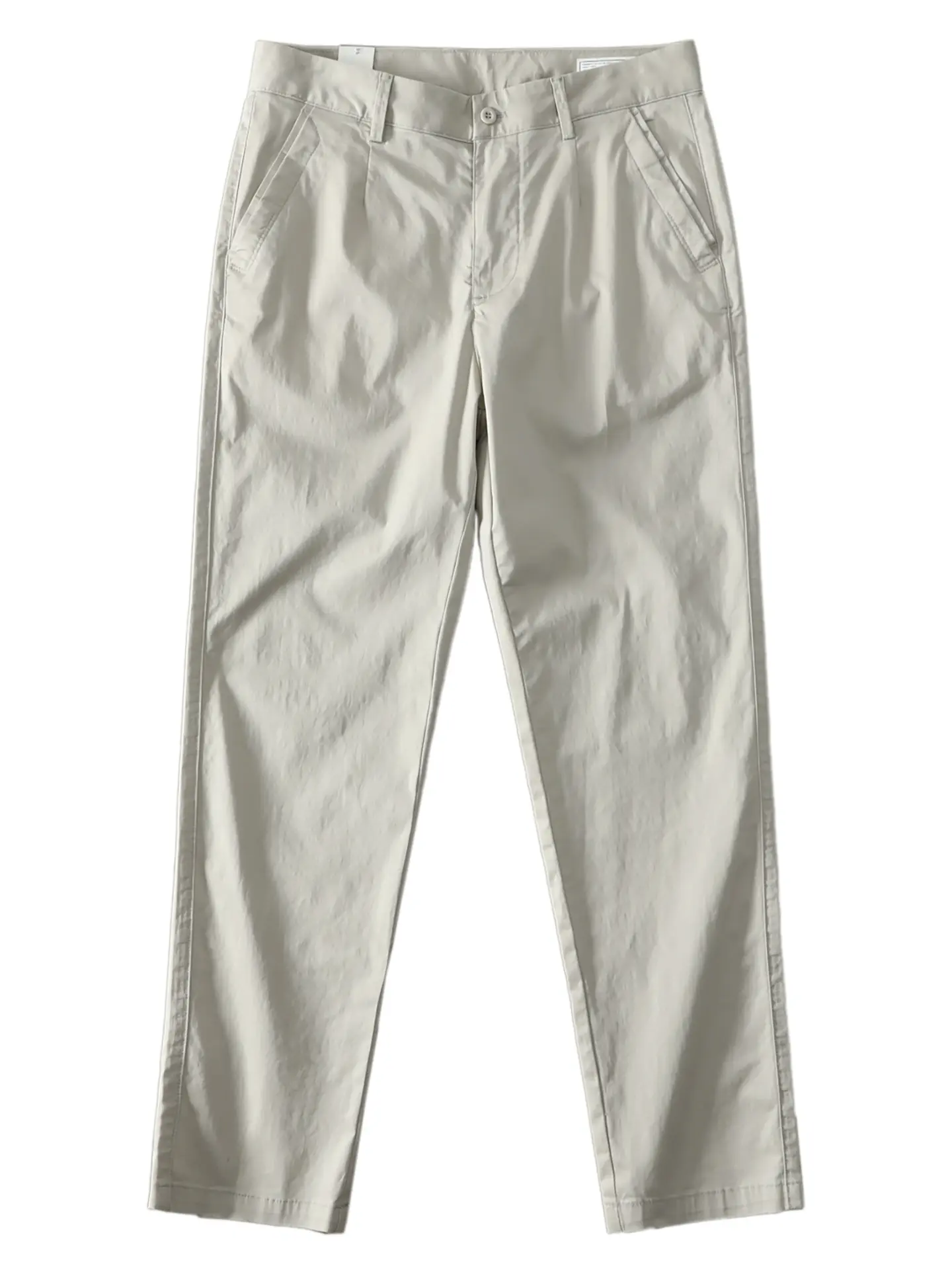2025 Autumn New American Retro Woven Chino Basic Pants Men's Simple 98% Cotton Washed Micro Elastic Straight Casual Trousers