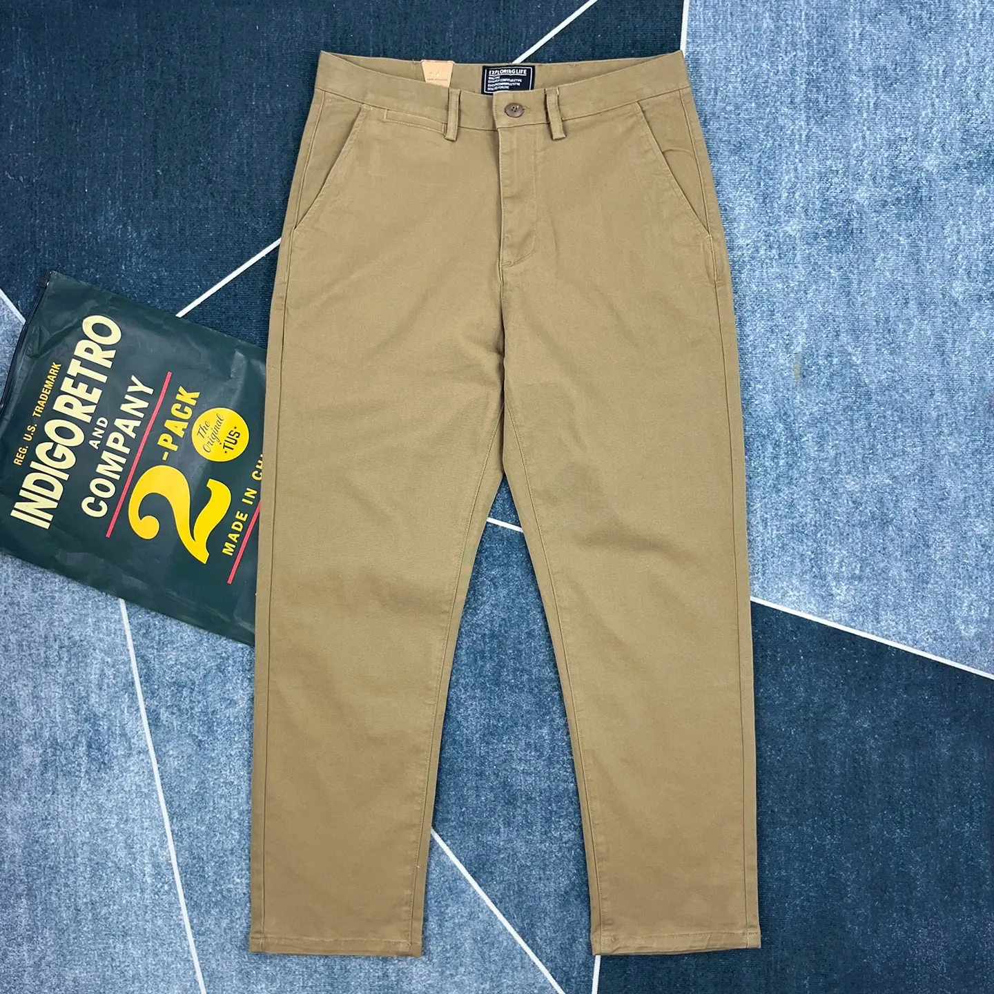 2025 Autumn New American Retro Woven Twill Casual Pants Men's Simple 84% Cotton Washed Micro Elastic Thick Straight Trousers