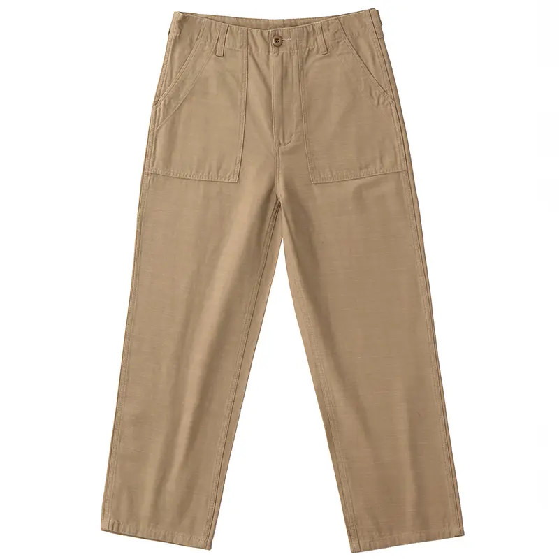2025 Spring New American Retro Amekaji OG107 Cargo Pants Men's 100% Slub Cotton Washed Straight Loose Casual Wide Leg Trousers