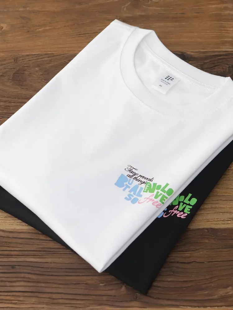 2025 Summer New Japanese Retro Short Sleeve O-neck Letter Printed T-shirt Men's Fashion 100% Cotton Washed Casual Loose Tops