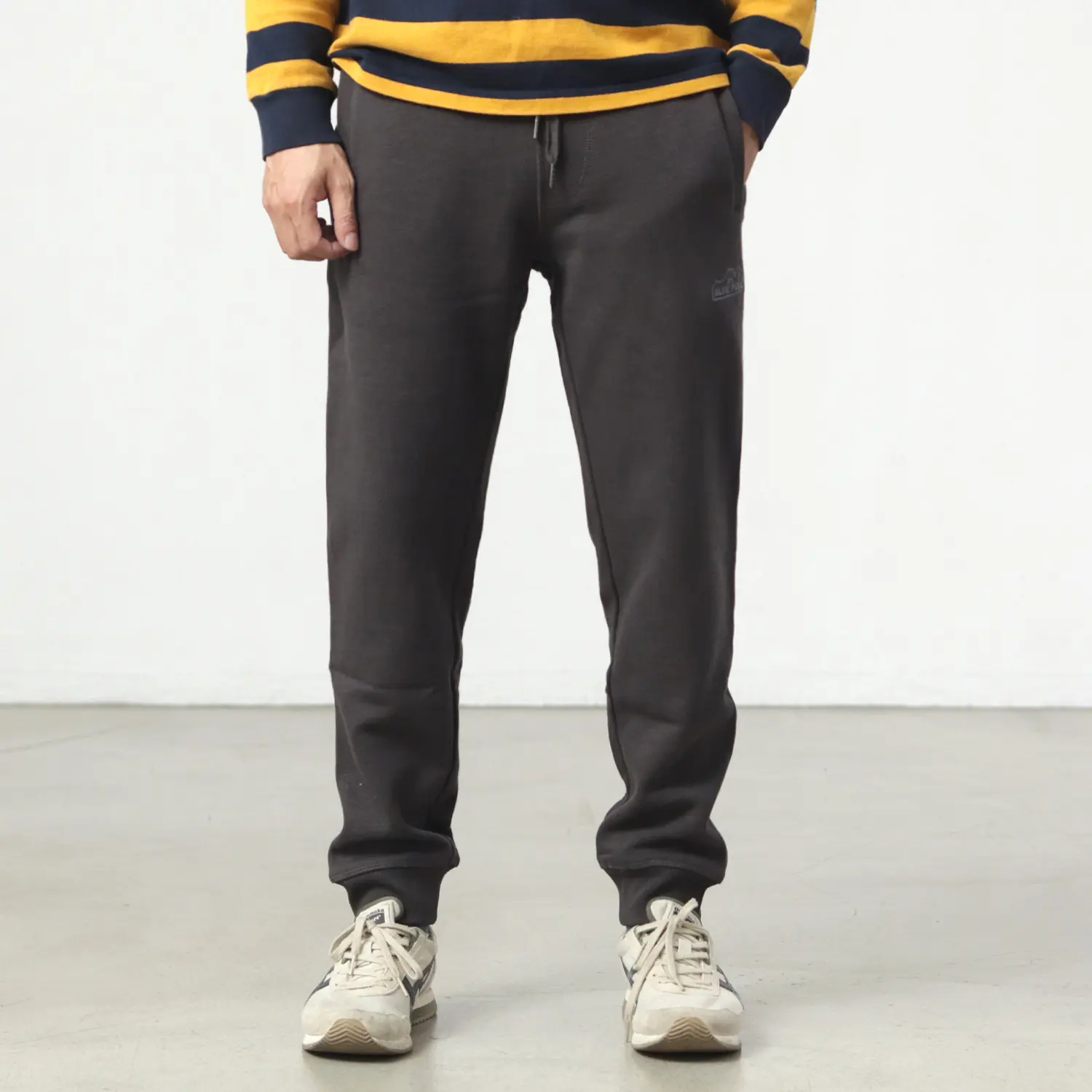 Autumn Winter New American Retro Thick Knitted Sweatpants Men's Simple Elastic Waist Drawstring Sport Casual Ankle-tied Pants