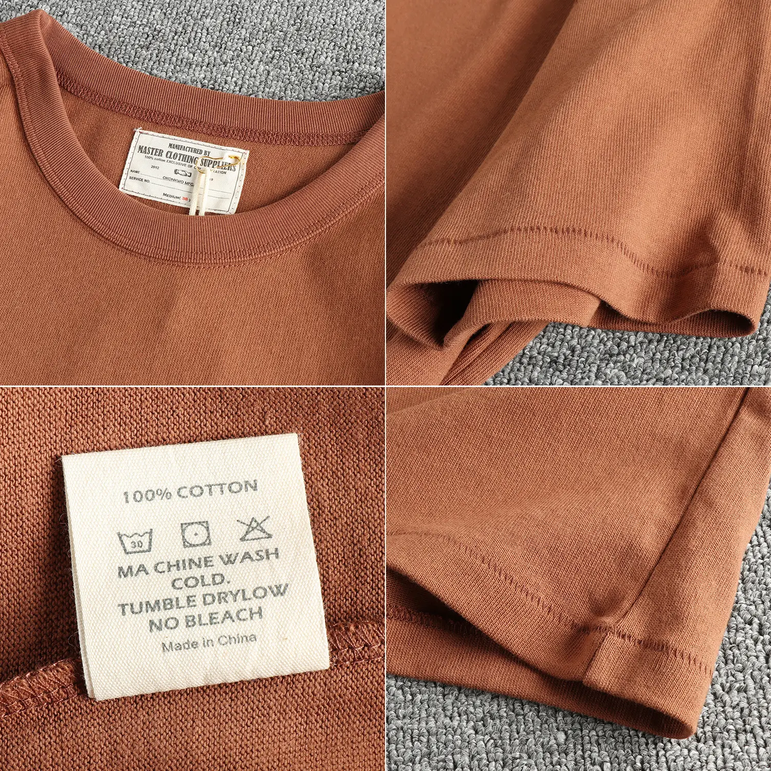 2025 Summer New American Retro 275g Short-sleeved O-neck Solid Color T-shirt Men's Fashion Simple 100% Cotton Washed Casual Tops