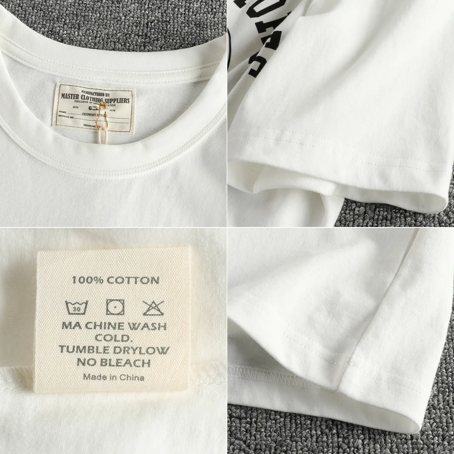 2025 Summer New American Retro Short Sleeve O-neck Letter Panther Printed T-shirt Men's Fashion 100% Cotton Washed Casual Tops