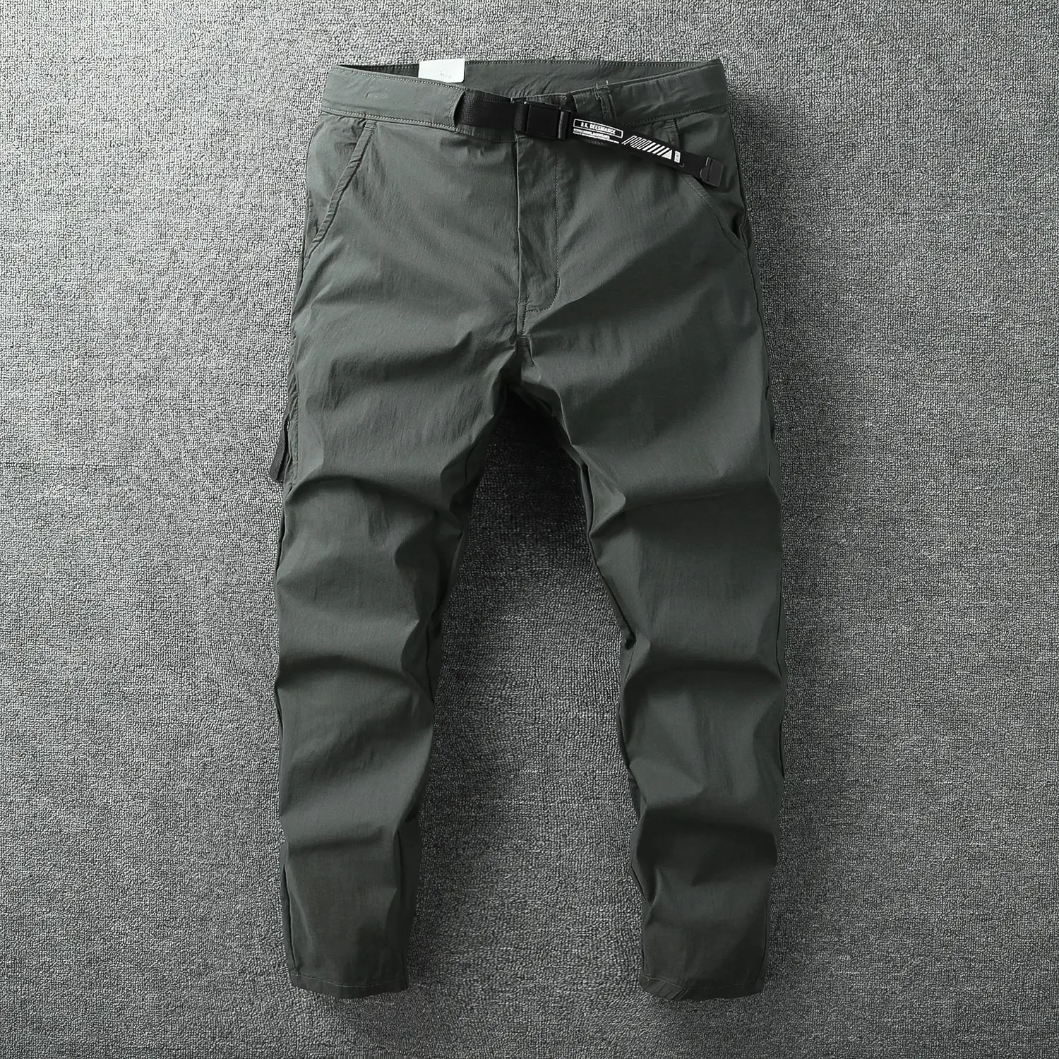 2025 Summer New American Retro Thin Quick-drying Stretch Cargo Pants Men's Outdoor 97% Nylon Casual Sport Slim Straight Trousers