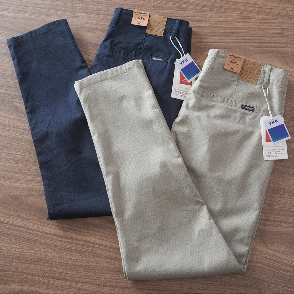 2025 Summer New Japanese Retro Thin Linen Elastic and Comfortable Pants Men's Simple Fashion Commute Casual Straight Trousers