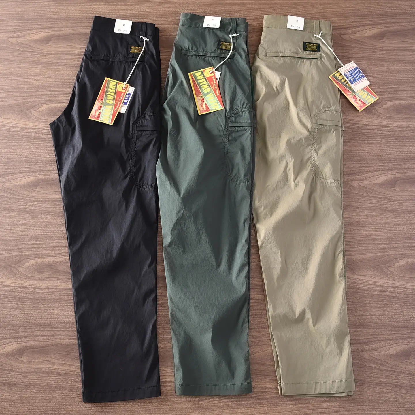 2025 Summer New American Retro Thin Quick-drying Outdoor Cargo Pants Men's Simple 67% Cotton Washed Casual Straight Trousers