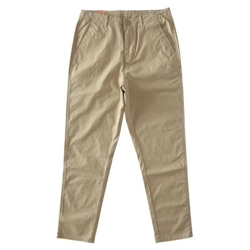 2025 Summer New American Retro Thin Quick-drying Ice Silk Stretch Pants Men's Simple Chino Business Casual Straight Trousers