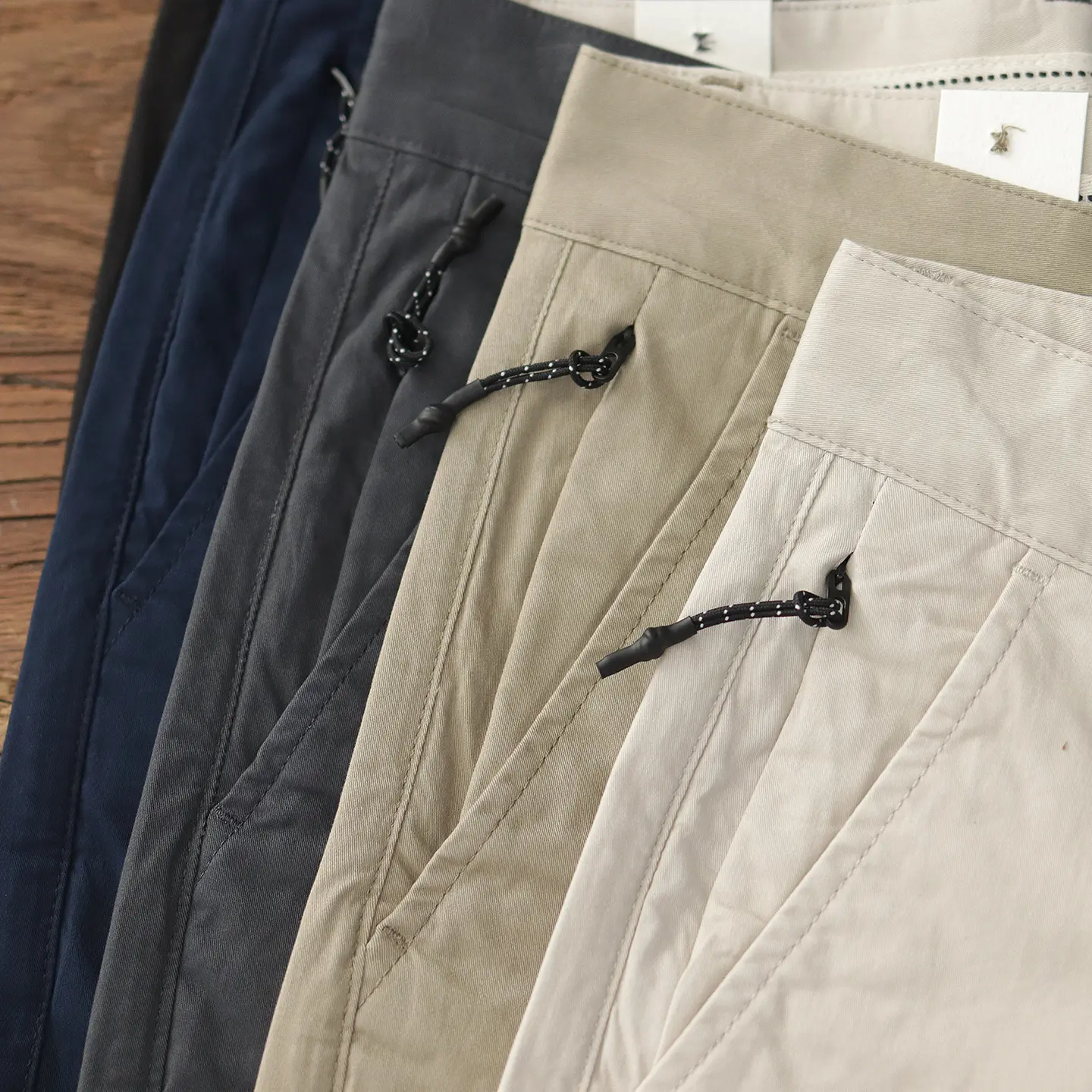 2025 Summer American Retro Thin Micro Elasticity Casual Pants Men's Simple 97% Cotton Washed CHINO Business Straight Trousers
