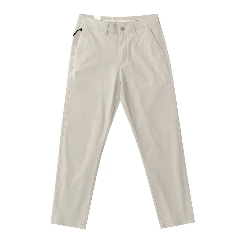 2025 Summer American Retro Thin Micro Elasticity Casual Pants Men's Simple 97% Cotton Washed CHINO Business Straight Trousers