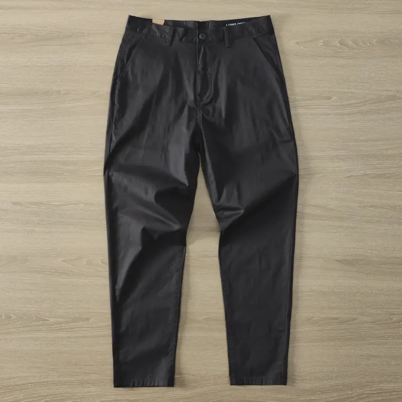2372# 2025 Autumn New American Retro Twill Woven Basic Pants Men's Simple 97% Cotton Washed Chino Straight Loose Casual Trousers