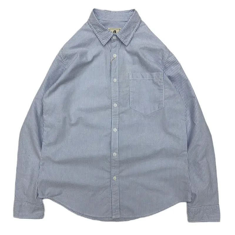 2025 Spring Autumn New Japanese Retro Long Sleeve Lapel Oxford Striped Shirts Men's Simple 100% Cotton Washed Loose Casual Tops