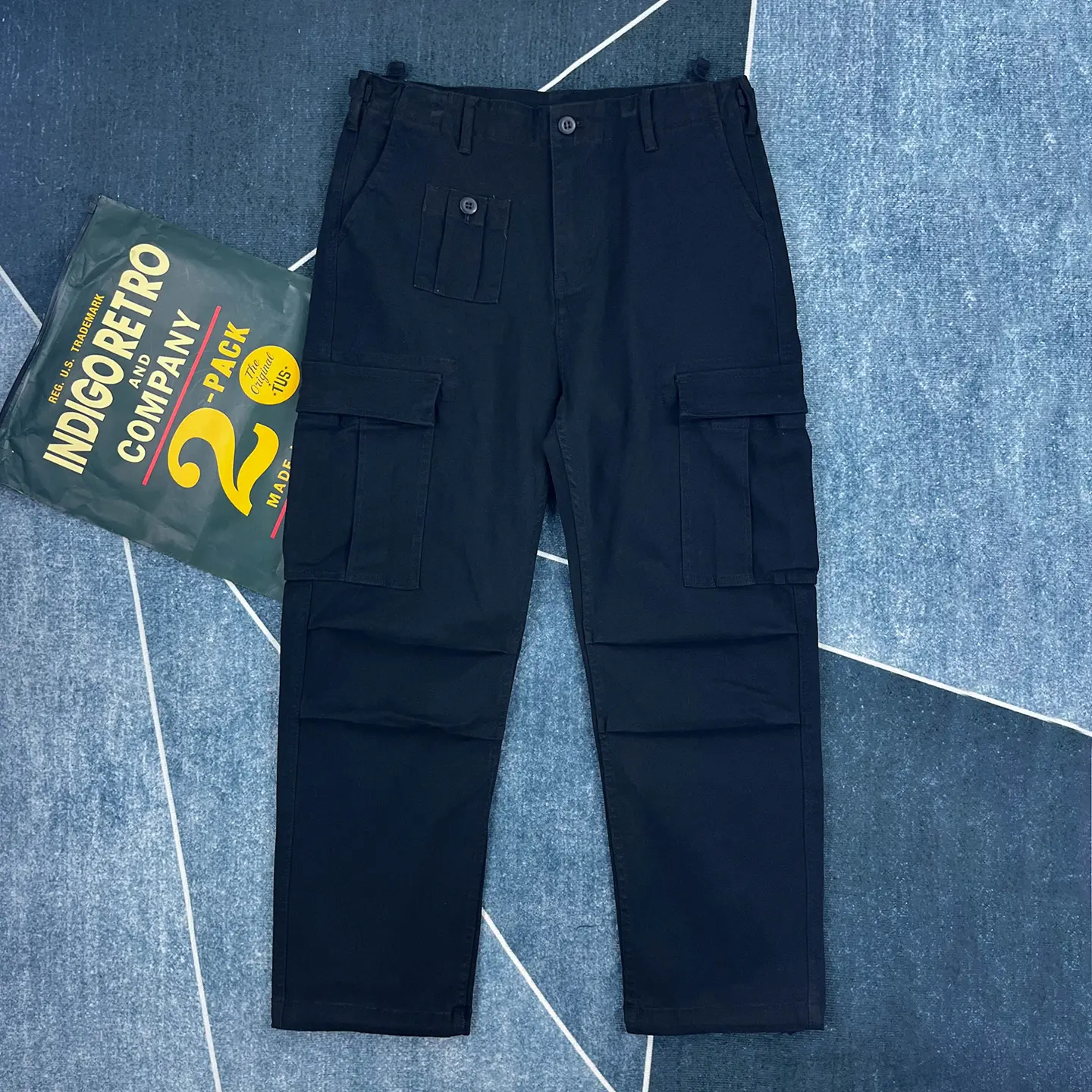 2026 Spring and Autumn New American Rerto Woven Twill Cargo Pants Men's 97% Cotton Washed Straight Casual Multi Pocket Trousers