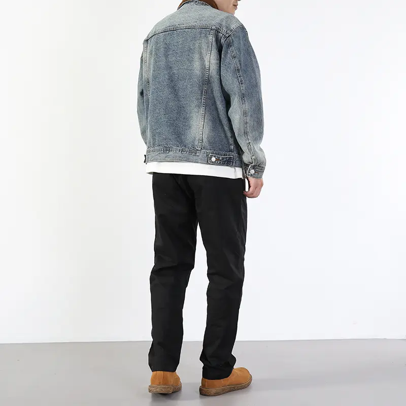 2025 Spring Autumn New American Retro Woven Micro Elastic Casual Pants Men's Amekaj 97% Cotton Washed Chino Straight Trousers