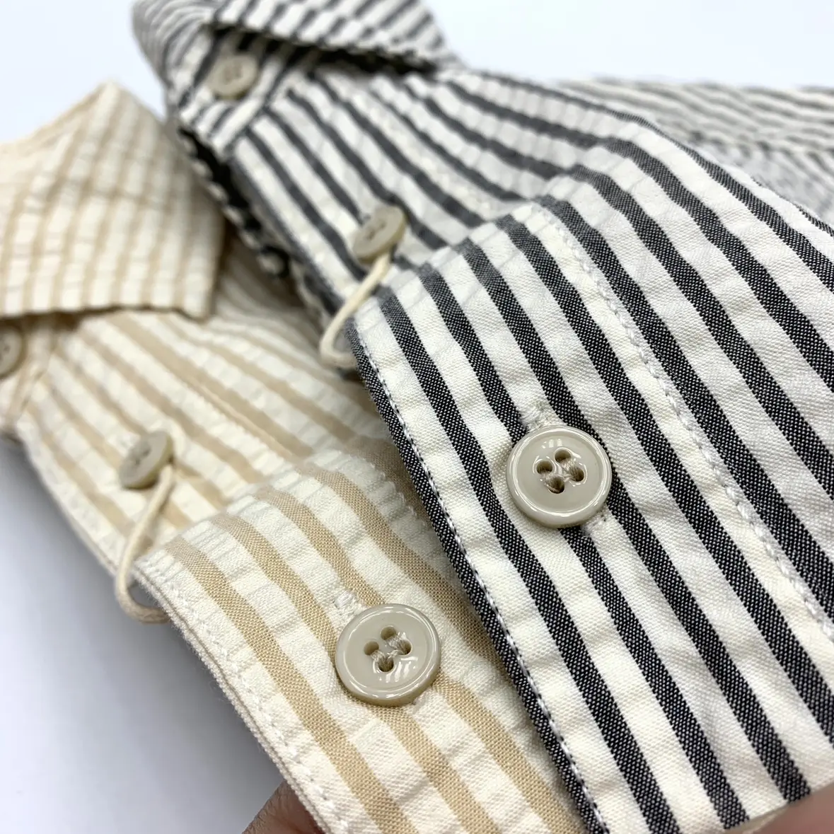 2025 Summer New Japanese Retro Short Sleeve Lapel Striped Cargo Shirt Men's High Street 100% Cotton Washed Casual Loose Blouses