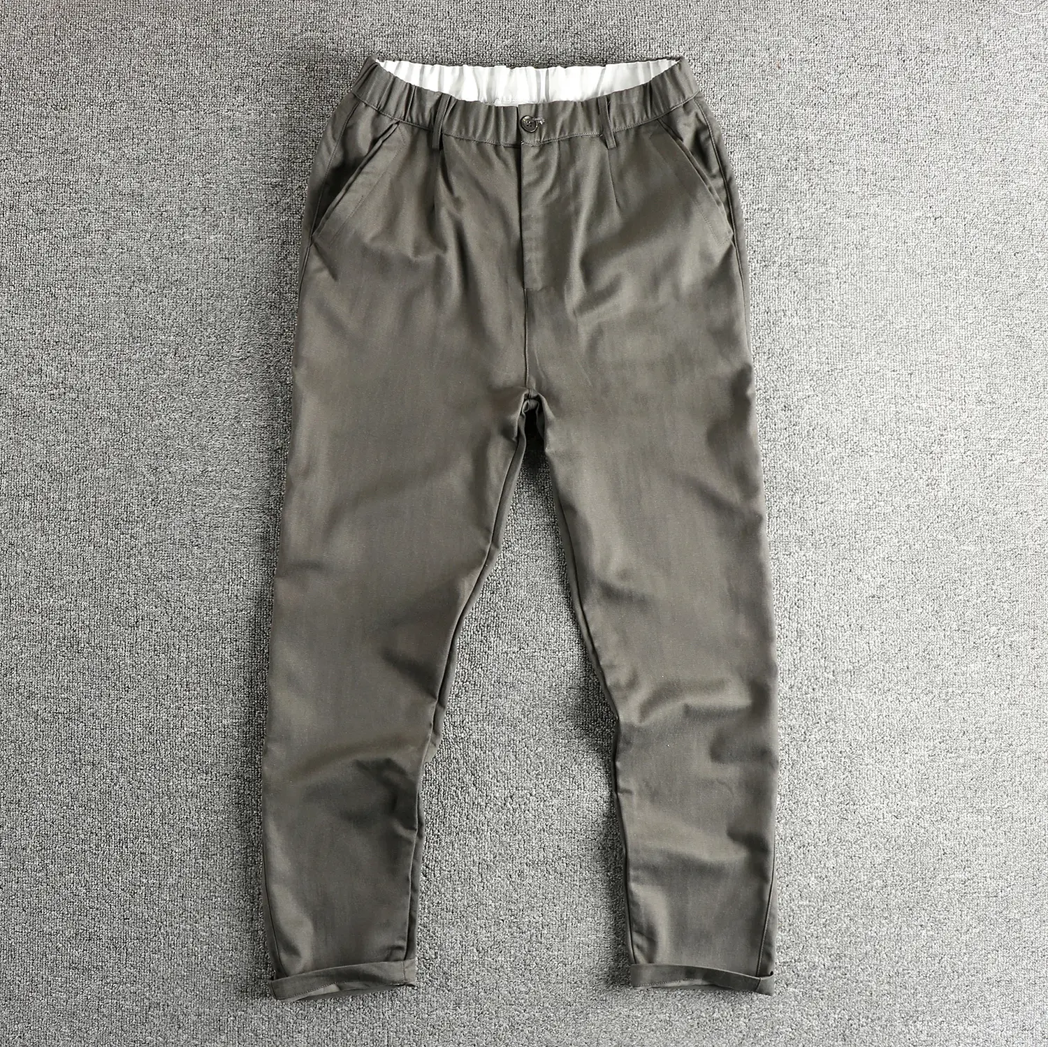 2025 Spring and Summer New American Retro 280G Woven Cool Feeling Casual Pants Men's Simple Straight Loose Tapered Trousers