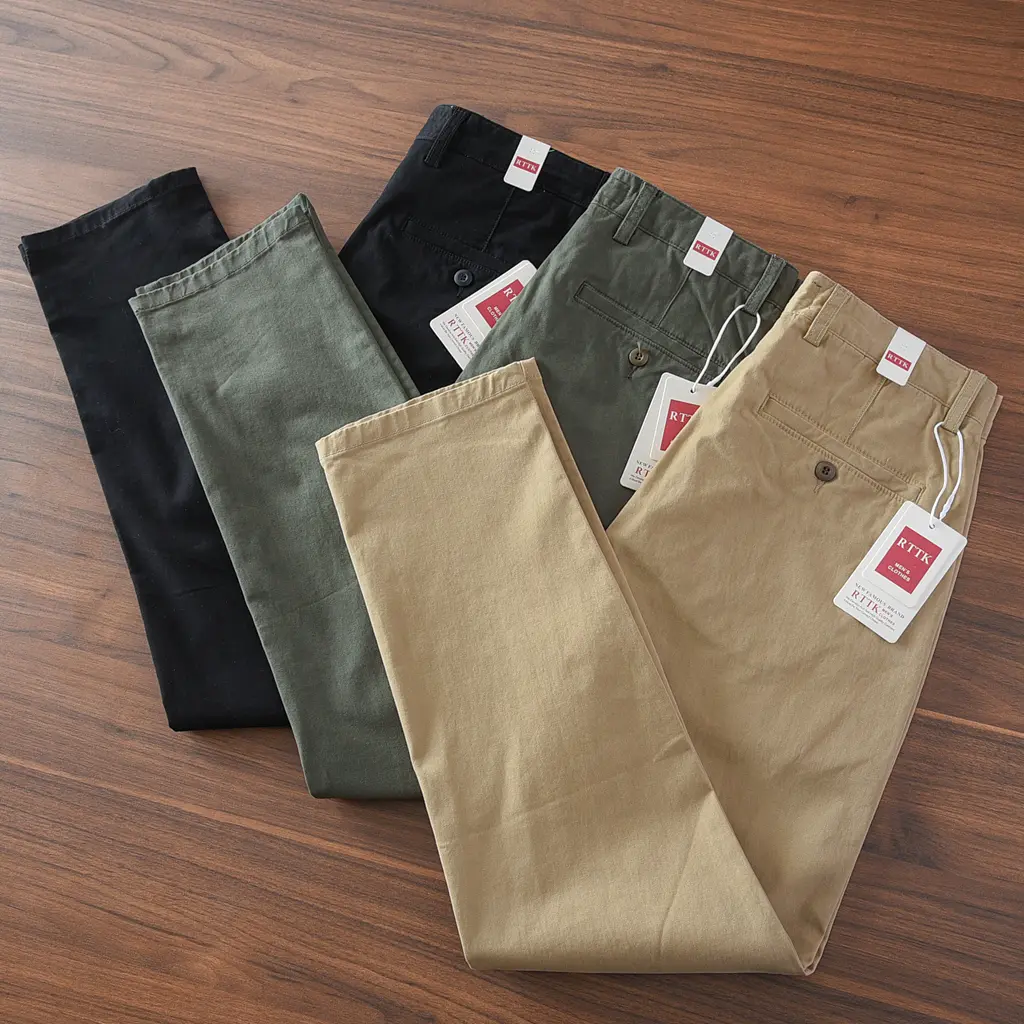 2025 Spring and Autumn New American Retro Woven Twill Cargo Pants Men's Simple 97% Cotton Washed Slim Straight Casual Trousers