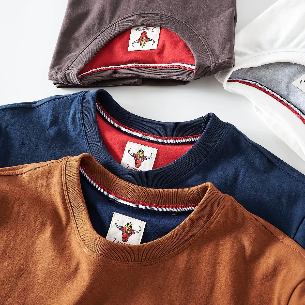 2025 Summer New American Retro Short Sleeve O-neck Letter Printed T-shirt Men's Fashion 100% Cotton Washed Casual Sports Tops