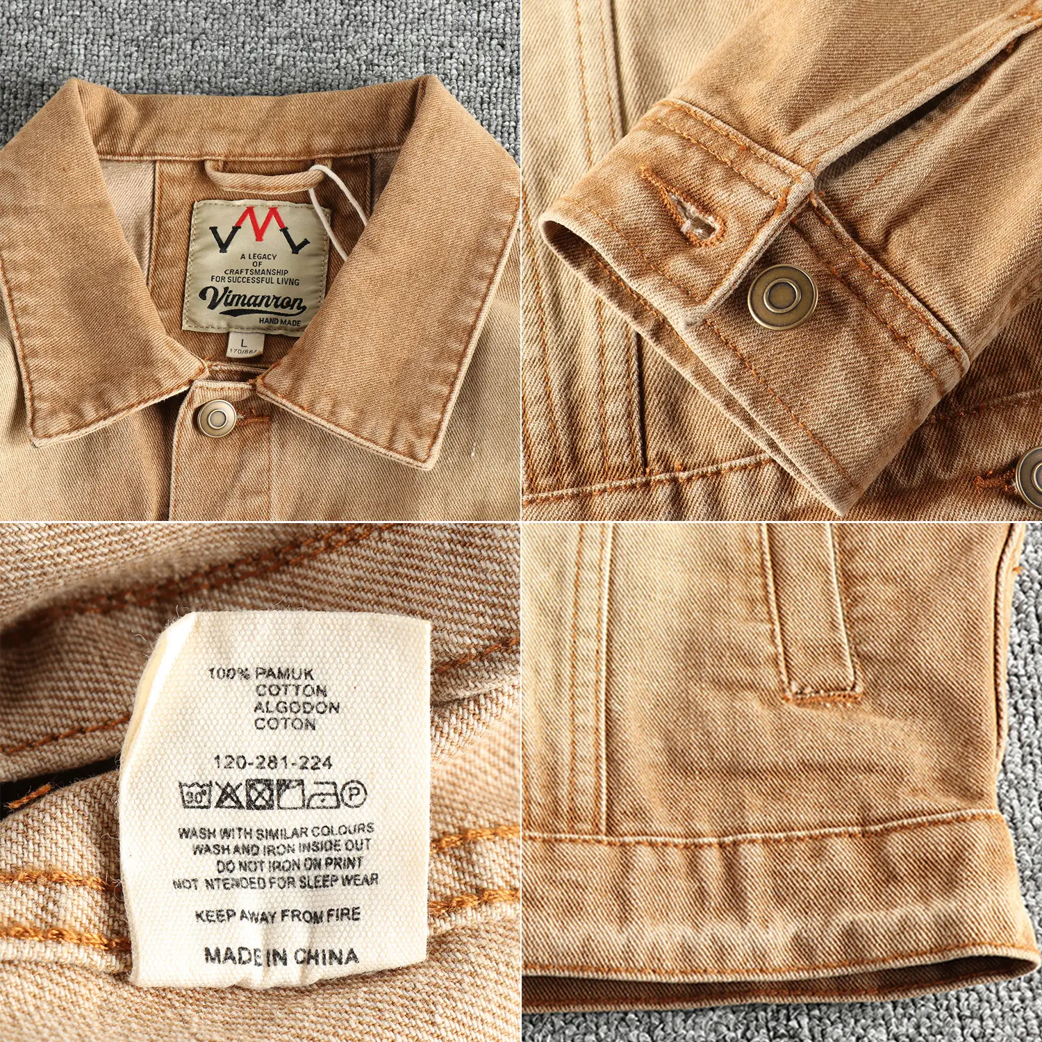 2025 Spring and Autumn New American Retro Denim Cargo Jacket Men's Simple Fashion 100% Cotton Washed Old Casual Loose Youth Coat