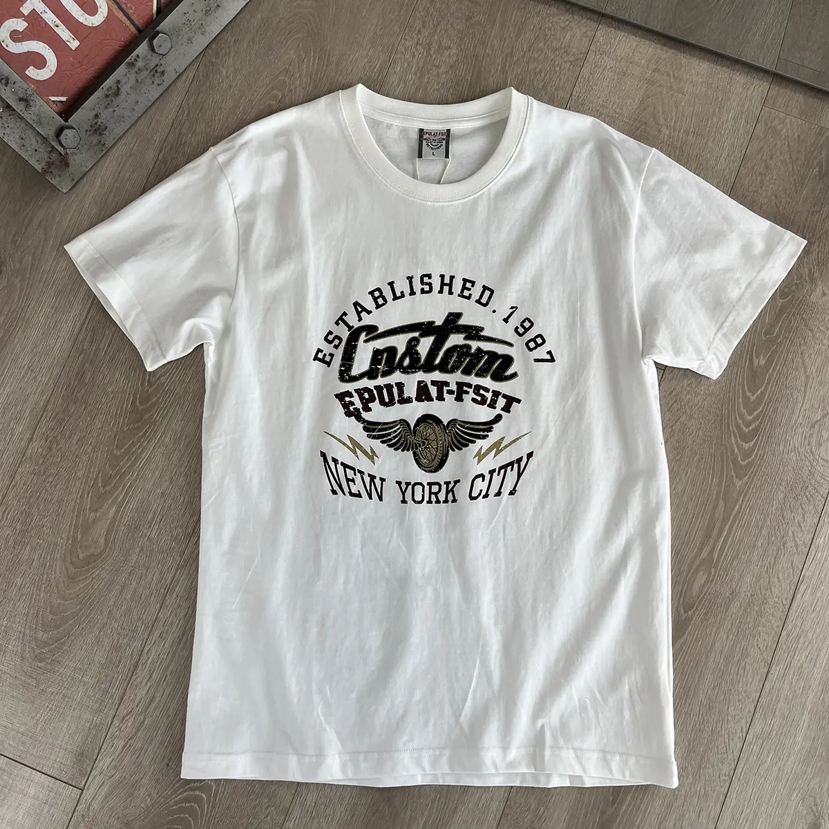 2025 Summer New American Retro Short Sleeve O-neck Letter Printed T-shirt Men's Fashion 100% Cotton Washed Casual Youth Tops