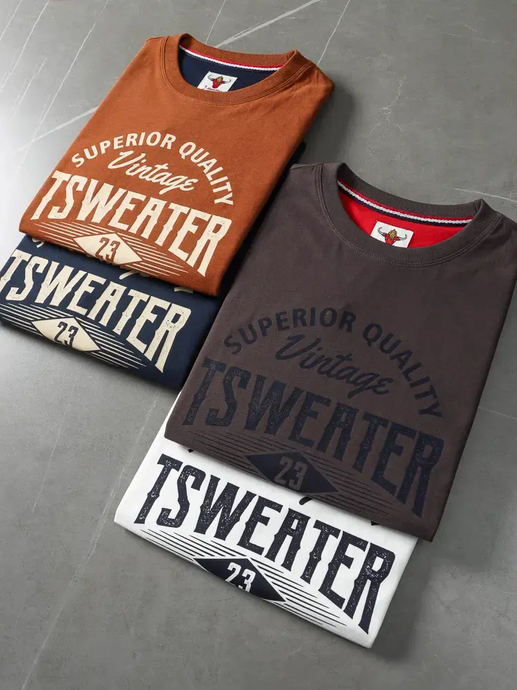 2025 Summer New American Retro Short Sleeve O-neck Letter Printed T-shirt Men's Fashion 100% Cotton Washed Casual Sports Tops