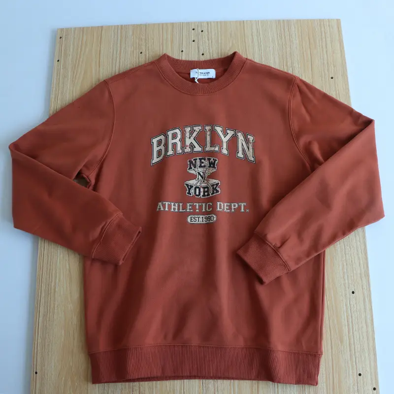 2026 Spring New American Retro Long Sleeve O-neck Letter Printed Sweatshirts Men's Fashion 85% Cotton Pullover Casual Sportwear