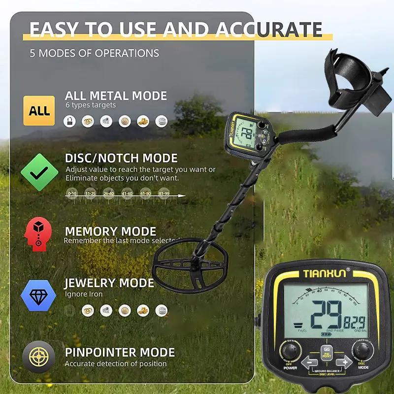 Hot sell Professtional Underground Metal Detector Tianxun TX 850 Powerful Gold Detectors Treasure Hunter Seeker Pointer detector