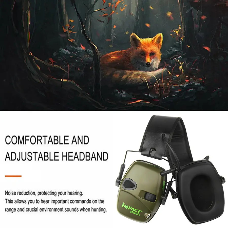 Tactical Electronic Shooting Earmuff Case Anti-noise Headphone Sound Amplification Hearing Protection Headset Foldable Earmuffs