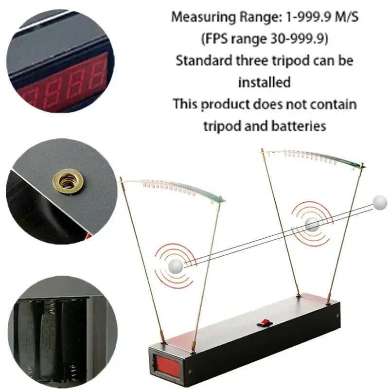 Hot sell 30-9999 FPS Speed Meter for Shooting Chronograph Speed Meter Velocimetry Slingshot Bullet Speed Measuring Tools