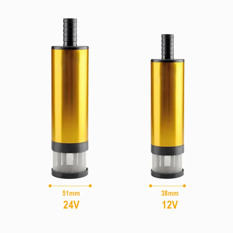 38/51MM Electric Car Oil Pump 12V For Pumping Diesel Oil Water Fuel Transfer Pump 12L/min Submersible Aluminum Alloy Shell