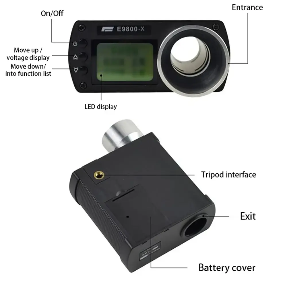 Bullet Firing Speed Chronograph Shooting Measuring Instruments Chronograph for Shooting LCD Chronoscope E9800-X Speed Tester