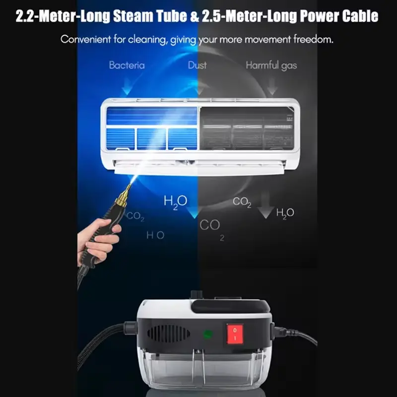 Steam Cleaner High Temperature Sterilization Air Conditioning Kitchen Hood Home /Car Steaming Cleaner US Plug /EU Plug 1500W