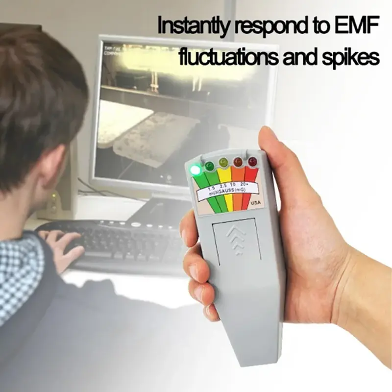 K2 Electromagnetic Field Radiation Tester EMF Reader Electromagnetic Detector Magnetic Field Meter 5 LED Indicator Gauss Meter