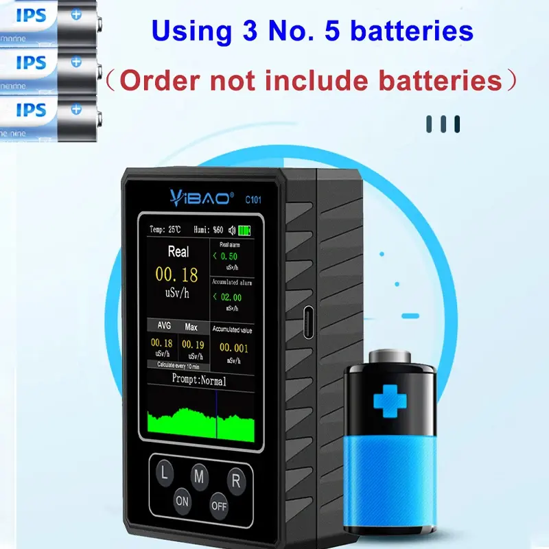 Geiger Counter Nuclear Radiation Detector Personal Dosimeter X-ray Beta Gamma Detector LCD Radioactive Tester Marble Tools