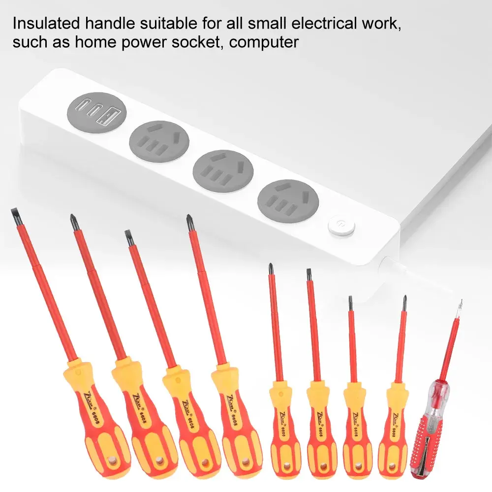 Magnetic Screwdriver Screwdriver Set Insulated Phillips Slotted Bits Electrician For Electrician Hand Tools Multifunctional