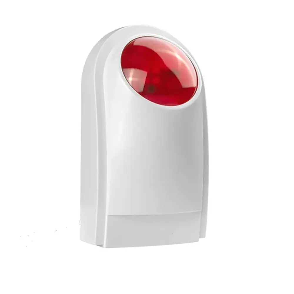 2025 New 110dB Indoor Outdoor Wireless Flashing Siren Strobe Light Sensor For Home Garge Alarm Security System