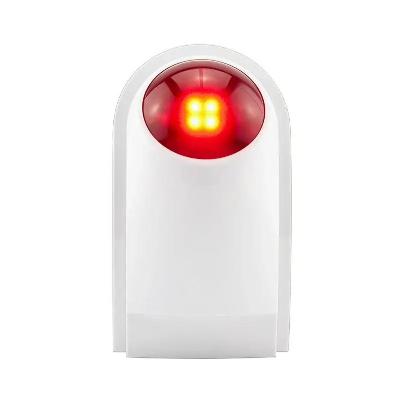 2025 New 110dB Indoor Outdoor Wireless Flashing Siren Strobe Light Sensor For Home Garge Alarm Security System