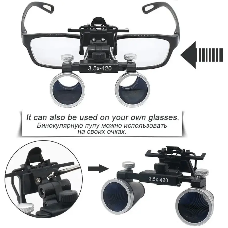 Hot Sell Dentistry Binocular Magnifier 2.5X 3.5X Ultra-lightweight Optical Loupes 320-420mm Magnifying Glass for Dental Surgery