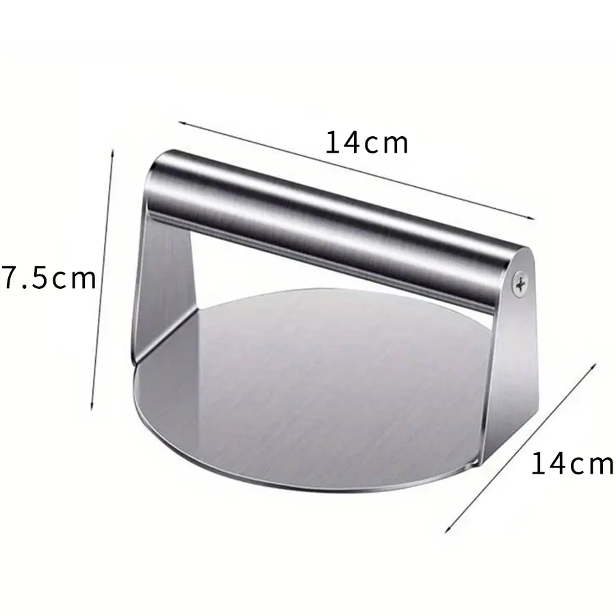 Stainless Steel Smash Burger Press Hamburger Patties Meat Masher Circular Meat Press Mold for Deli Meats Kitchen Accessories