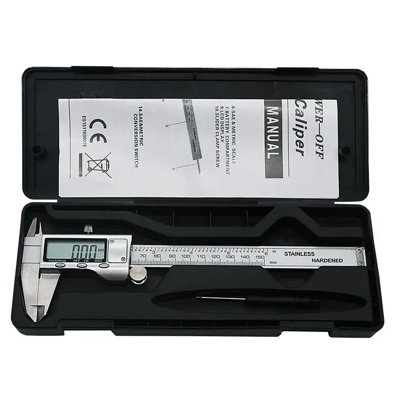 6-Inch 150mm Stainless Steel Electronic Digital Vernier Caliper Metal Micrometer Measuring tools hot sell