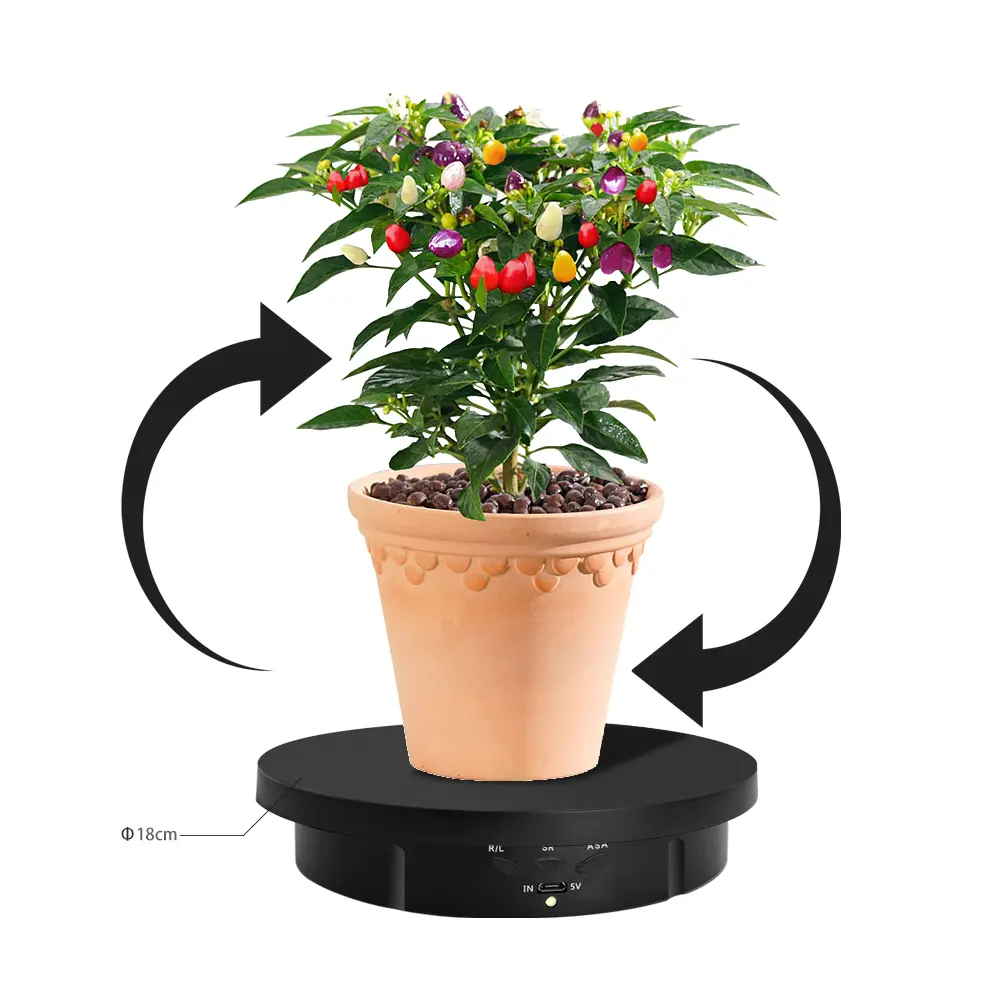 3 in 1 Electric Rotating Display Stand 360 Degree USB/Battery Turntable Holder Jewelry Display Stand Base for Photography Shoot