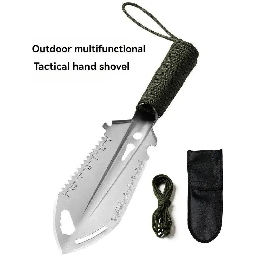 Camping Portable Engineer Shovel, Field Survival Tools, Outdoor Stainless Steel Multi-functional Small Tactical Hand Shovel