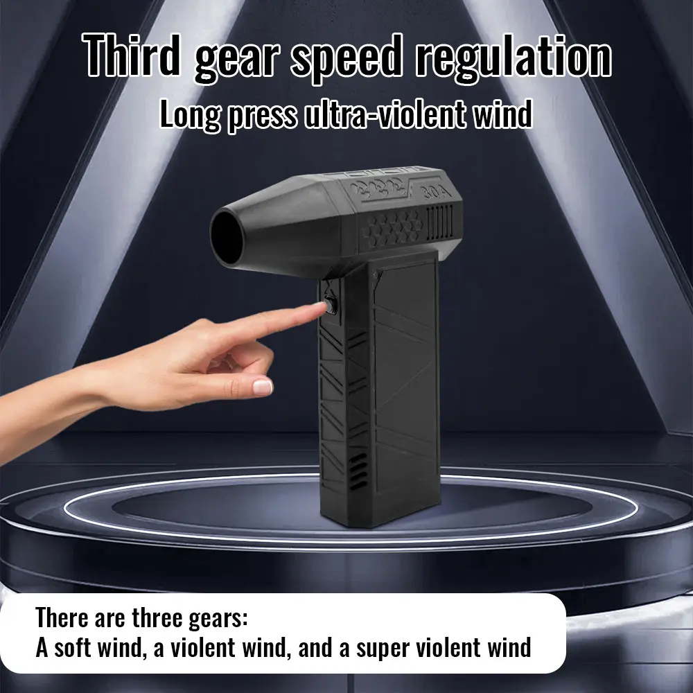130000RPM Mini Air Blower Handheld Electric Turbo Jet Fan Industrial Dust blower Brushless Motor Violent Blower Wind Speed 52m/s